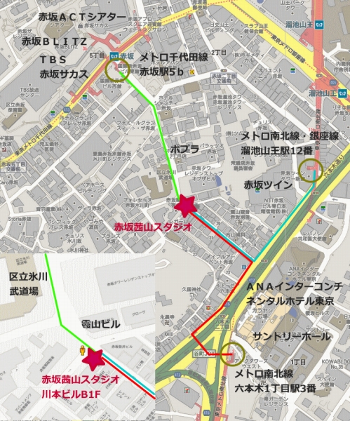 赤坂スタジオ地図